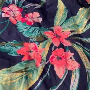 Flower Design Jumpsuit with Pockets (scrunched top, flowy bottom)